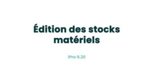 13. Stock - Édition des stocks matériels
