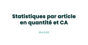 12. Statistiques - Statistiques par article en quantité et chiffre d'affaires