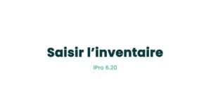 13. Stock - Saisir l'inventaire